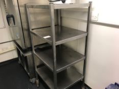 Stainless steel rack in unit