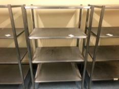 Stainless steel shelving unit