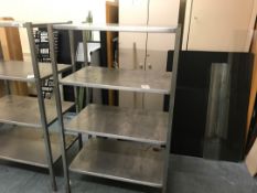 Stainless steel shelving unit