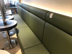 Banquette Large high-back green bench seating