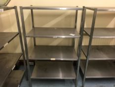 Stainless steel shelving unit