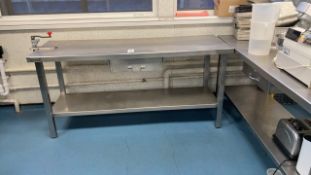 Preparation table with can opener