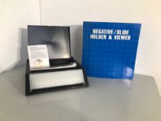 Negative slide holder and viewer