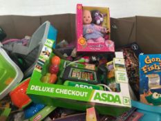 Shop returns box of toys