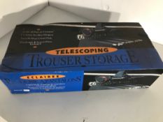 Telescopic trouser storage hangers