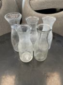 Glass Wine Carafes x 5