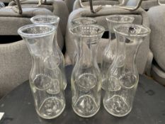 Glass Wine Carafes x 6