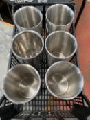 Stainless Steel Utensil Holders x 6