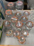 Selection Of Glass Storage Jars