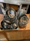 Selection Of Stainless Steel Curry Serving Dishes