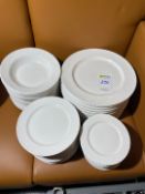 24 Piece White Patterned Dinner Set