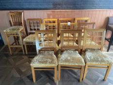 Wooden Chairs x 10