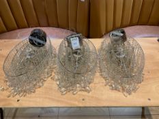 Decorative Crystal Style Droplet Lights x 3