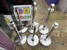 Stainless Steel Barrier Stands X 6