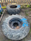 Miscellaneous Tyres x 2 & Rim x 1