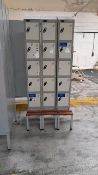 Single locker with bench attachment x 3