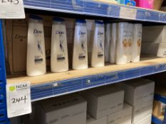 Dove body lotion and shampoo