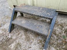 2 tread steel steps -