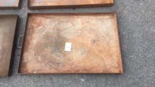 Steel drip tray 2ft x 3ft qty 4