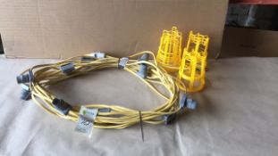 Festoon 110v site work lights