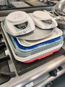 Mixed lot of trays scales and and metal tubs
