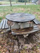 Outdoor seating and table