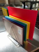 Selection Of Chopping Boards & Holder