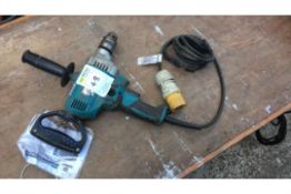 Makita 13mm drill, 110v, Chuck key missing (A713552)