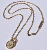 Boucheron Diamond Pendant necklace 18k