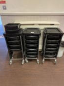Mobile Hairdressers Storage Trolleys