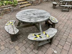 Solid Wood Garden Picnic Table