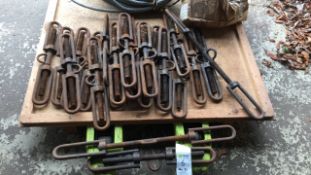 Dee Dee Hamburg lashing Turnbuckles, & 16mm steel bonding/lashing rope & rope grips