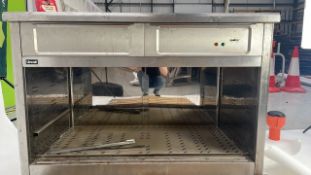 Stainless steel lincat hot cupboard.