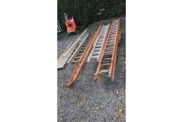 Ladders job lot, fibreglass pole ladder, wooden la