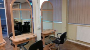 Stylist's work stations