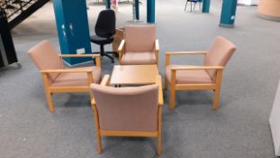 Coffee table and chairs