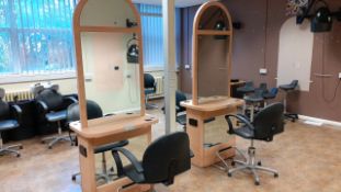 Stylist's work stations