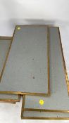Brass framed corkboard/table tops