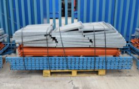 Racking Frames - 3x Uprights, numerous beams & shelving