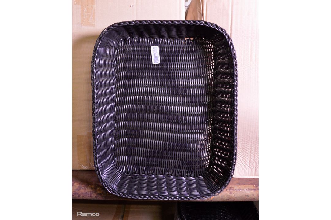 48x Transworld Black Weaved Baskets - Image 2 of 3