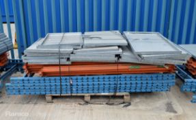 Racking Frames - 3x Uprights, numerous beams & shelving
