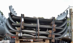 4x Corrugated Curved Field Shelters- 10x Curves sheeting panels - L 1170 mm x H 1110 mm x 1.0