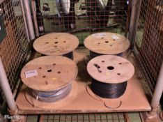 4x Reels 2-Core Telephone Cable approx. 1000 MTR per reel