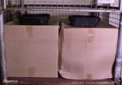 48x Transworld Black Weaved Baskets