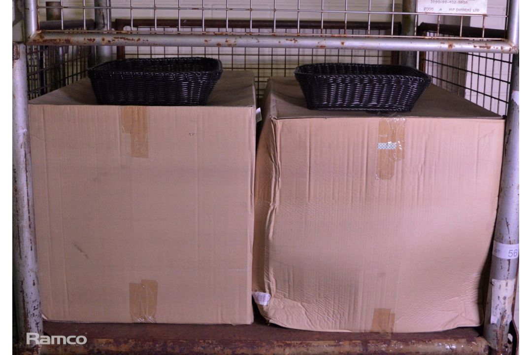 48x Transworld Black Weaved Baskets - Image 1 of 3