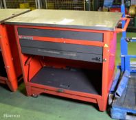 Facon Mobile Tool Cabinet 3 Drawers - L 1200mm x W 600mm x H 950mm