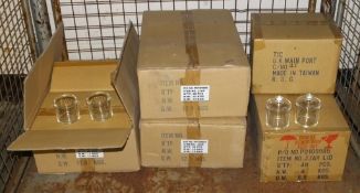 144x Glass jam jars, 144x glass jam jar lids