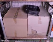 48x Transworld Black Weaved Baskets