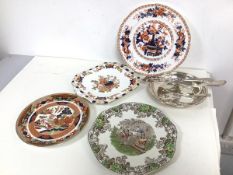 A mixed lot including a Copeland Spode plate inscribed Spode's Byron Series I to base (24cm),
