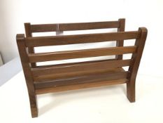 A mid century teak magazine rack (31cm x 41cm x 19cm)